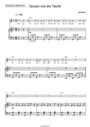 Sheet music, chords Santiano - Tanzen wie die Teufel