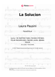 Sheet music, chords Laura Pausini, Carlos Rivera - La Solucion