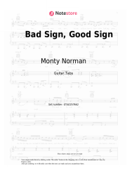 Sheet music, chords Monty Norman - Bad Sign, Good Sign