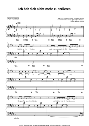Sheet music, chords Johannes Oerding, Ina Muller - Ich hab dich nicht mehr zu verlieren