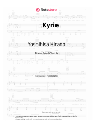 Sheet music, chords Yoshihisa Hirano - Kyrie