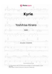 Sheet music, chords Yoshihisa Hirano - Kyrie