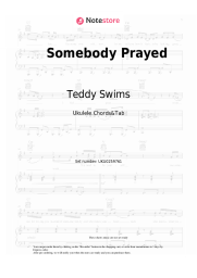 Sheet music, chords Teddy Swims - Somebody Prayed