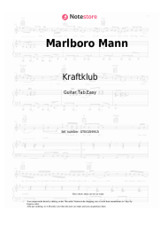Sheet music, chords Kraftklub - Marlboro Mann