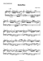 Sheet music, chords Dolly Parton - Butterflies 