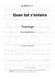 Sheet music, chords Txarango - Quan tot s’enlaira
