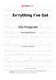 Sheet music, chords Ella Fitzgerald - Ev’rything I’ve Got