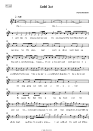 Sheet music, chords Hawk Nelson - Sold Out