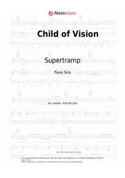 Sheet music, chords Supertramp - Child of Vision
