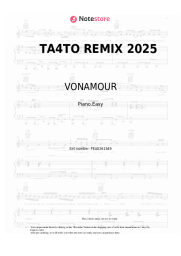 Sheet music, chords VONAMOUR - ТА4ТО REMIX 2025