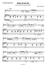 Sheet music, chords Greta Heimann - Keine ist wie Du (aus The Voice of Germany 2025)