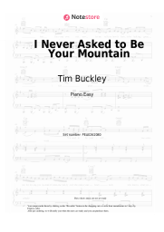 Sheet music, chords Tim Buckley - I Never Asked to Be Your Mountain