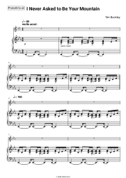 Sheet music, chords Tim Buckley - I Never Asked to Be Your Mountain