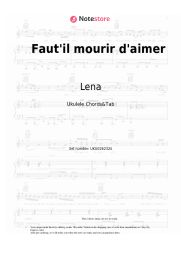 Sheet music, chords Lena - Faut'il mourir d'aimer