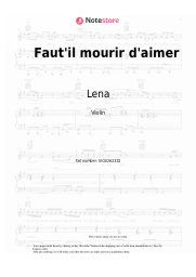 Sheet music, chords Lena - Faut'il mourir d'aimer