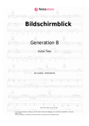 Sheet music, chords Generation B - Bildschirmblick