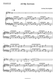 Sheet music, chords Lindsey Buckingham - All My Sorrows