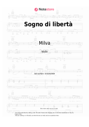 Sheet music, chords Milva - Sogno di libertà 