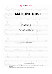Sheet music, chords madk1d, greyrock, tewiq - MARTINE ROSE