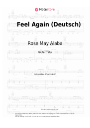 Sheet music, chords Rose May Alaba - Feel Again (Deutsch)