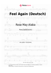 Sheet music, chords Rose May Alaba - Feel Again (Deutsch)