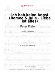 Sheet music, chords Peter Plate, Ulf Leo Sommer, Joshua Lange - Ich habe keine Angst (Romeo & Julia - Liebe ist alles)