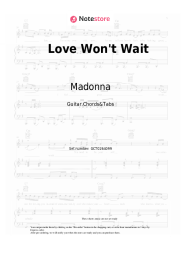 Sheet music, chords Madonna - Love Won't Wait