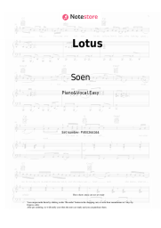 Sheet music, chords Soen - Lotus