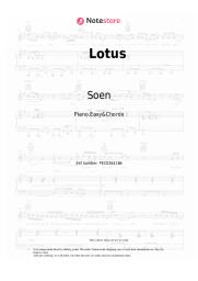 Sheet music, chords Soen - Lotus