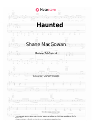 Sheet music, chords Shane MacGowan, Sinead O'Connor - Haunted