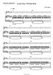 Sheet music, chords The Pogues - Love You ’Till the End