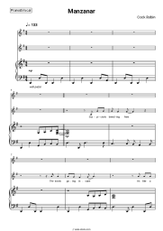 Sheet music, chords Cock Robin - Manzanar