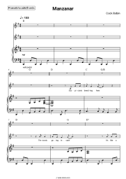 Sheet music, chords Cock Robin - Manzanar