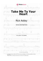 Sheet music, chords Rick Astley - Take Me To Your Heart