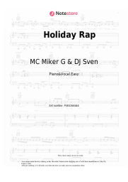 Sheet music, chords MC Miker G & DJ Sven -  Holiday Rap 