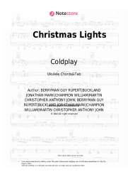 Sheet music, chords Coldplay - Christmas Lights