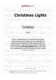 Sheet music, chords Coldplay - Christmas Lights
