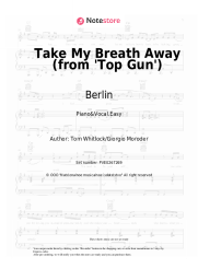 Sheet music, chords Berlin - Take My Breath Away (from 'Top Gun')