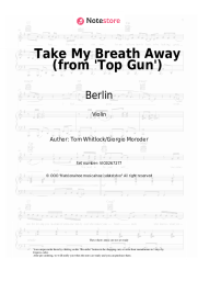 Sheet music, chords Berlin - Take My Breath Away (from 'Top Gun')