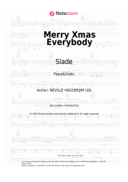 Sheet music, chords Slade - Merry Xmas Everybody