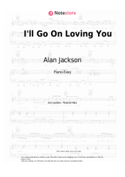 Sheet music, chords Alan Jackson - I'll Go On Loving You