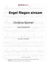 Sheet music, chords Christina Stürmer - Engel fliegen einsam