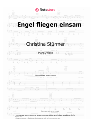 Sheet music, chords Christina Stürmer - Engel fliegen einsam