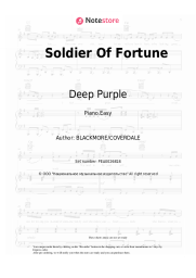 Sheet music, chords Deep Purple - Soldier Of Fortune