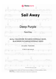 Sheet music, chords Deep Purple - Sail Away