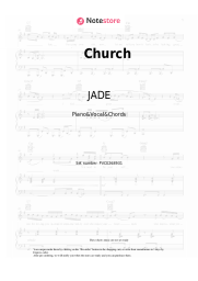 Sheet music, chords JADE - Church