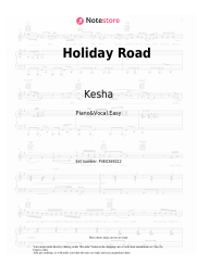 Sheet music, chords Kesha - Holiday Road
