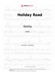Sheet music, chords Kesha - Holiday Road