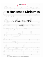 Sheet music, chords Sabrina Carpenter - A Nonsense Christmas