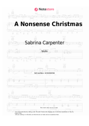 Sheet music, chords Sabrina Carpenter - A Nonsense Christmas